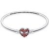 HappyStar Bracciale Donna Bead Charm Da Donna in Argento Sterling 925,Bracciale con maglia snake e chiusura, Charms Compatibili,Regali per donne.