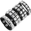 Eigso 4 pezzi Punk Rock Bracciali in pelle per donne uomini Musica Carnevale Bracciale borchiato per uomo donna