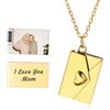 INBLUE Collana con Medaglione Personalizzato per Donna Ciondolo con Messaggio Segreto Lettera d'Amore Collana con Busta Personalizzata con Foto Gioielli per Coppie Regali per Mamma Moglie Amica