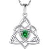 starchenie Collana con Nodo Celtico Collana con Pietre Portafortuna a Cuore in Argento 925 per donna