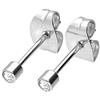 FILANGO® Acciaio inossidabile Orecchini Anallergici Cristallo - KK = cristallo trasparente
