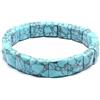 YOPI Bracciale in Pietra Naturale con sfaccettature quadrate in Cristallo di lapislazzuli e Cristallo Bianco, Fatto a Mano, for Uomo e Donna(Turquoise)