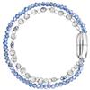 Breil, Collezione Magnetica System, Bracciale Donna, Bracciale con Doppia Catena in Acciaio e Cristalli, Chiusura Magnetica, Lunghezza 17 cm, Idea Regalo Donna