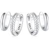 CYMYSS Orecchini a cerchio in Argento Sterling 925 per donna, ipoallergenici, stile huggie, 925, Argento sterling, Non pietra preziosa