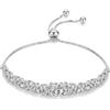 LeCalla Bracciale bizantino scorrevole in argento Sterling da donna, Argento sterling, Senza Gemstone
