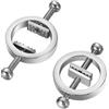 Nzoike 2 pezzi, finto capezzolo piercing anelli in acciaio inox capezzolo scudo