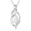 FANCIME Collana Doppio Twist Infinito Birthstone da Donna in Argento Sterling 925 con Ciondolo a Goccia di Pietra di Nascita, Collana Gioielli, Regalo per Donne e Ragazze, Lunghezza Catena: 40+5 cm