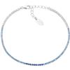Amen Bracciale Unisex Collezione Tennis Mania. Gioiello Realizzato in Argento 925 di Colore rodio e zirconi Multicolor Blu e Bianchi. Lunghezza: 17 + 3 cm. La referenza è BT1DEBBL17