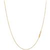 KEZEF Collana a catena sottile e robusta in argento sterling placcato oro 18K.7mm Senza nichel Made in Italy 20" pollici