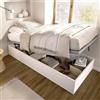 Dmora Letto Singolo LaVerann Bianco Contenitore Dimensione Materasso 90x190 cm