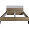 Composad | Letto Matrimoniale della Linea Linea Sposami per Materasso 160x200 cm, Letto Moderno, Letto 2 Piazze, (LxAxP): 206,2x93,6x165,8 cm, Rovere Mielato e Grigio Cashmere Laccato