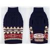 Hjumarayan Fair Isle - Maglione per cani di taglia media con apertura per imbracatura, maglione natalizio elastico, invernale per Beagle, Border Collie, blu navy, XL