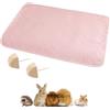 AzulLanse Fodera lavabile per gabbia per porcellini d'India 100 * 70 cm Cuscinetti per pipì lavabili riutilizzabili,lettiera impermeabile per porcellini d'India per piccoli animali-rosa