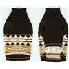 Hjumarayan Fair Isle - Maglione per cani di taglia media con apertura per imbracatura, maglione natalizio elastico, invernale per Beagle, Border Collie, marrone castagno, XL