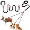 MZSX Guinzaglio per cani a 3 vie, regolabile e staccabile, rotazione di 360 gradi, rotazione libera senza nodi, con manico imbottito, per addestramento e passeggiate, cani di piccola e media taglia