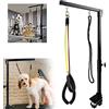 Aufun braccio da toelettatura per animali domestici con morsetto, cinghia regolabile per cani, braccio da toelettatura per animali domestici pieghevole, altezza regolabile per cani e gatti (1Pc)