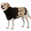 Hjumarayan Fair Isle, Maglione invernale per cani, lavorato a maglia, con foro per imbracatura, elastico, facile da mettere e togliere, per cani di taglia grande, vestiti caldi con Border Collie magro, pastore