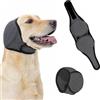 hongward 1 Paraorecchie Impermeabili e Fonoassorbenti, Cappuccio Antirumore per Cani con Protezione per Le Orecchie, Calmante per Ansia e Spavento, per Nuoto e Inverno, Grigio Scuro