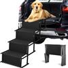 Yolispa Rampa per cani per auto pieghevole, scala per cani per auto a 4 gradini, rampa pieghevole per SUV, camion e letti alti, portata fino a 80 kg (176 lbs)