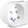 Generic Serbatoio per acquario, meduse, 10 l, con luci LED, 9 modalità di colore, pompa USB ultra silenziosa, per luna, meduse, pesci betta, scrivania, ufficio, decorazione per la casa, bianco, 35 x 31 x 12