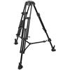 Manfrotto 545B Treppiede con Stabilizzatore Intermedio e Culla da 100 mm per Video, 3 Sezioni a Doppio Tubo, in Alluminio, Nero