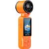 Generic Ventole e raffreddamento, videocamera tascabile stabilizzata 2 in 1 Vlog con obiettivo girevole a 180° con ventola di raffreddamento integrata, schermo IPS da 1,97 pollici con ricarica tipo C, mini