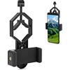 QWORK® Universale Adattatore Supporto Smartphone 360° per Binocoli e Telescopi