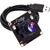 ELP Modulo fotocamera USB 4K con microfono per computer - Fotocamera industriale Lightburn da 8 MP IMX317 - 100 Obiettivo senza distorsione