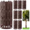QWORK® 8 Pezzi Protezioni per Tronchi Albero, Protezione Tronchi Albero Plastica con Ganci di Bloccaggio, Protezione per Alberi Resistente alle Intemperie
