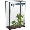 Relaxdays 2x Serra per Pomodori, Giardino, Balcone, Telo Orto Trasparente, HLP 150x100x50 cm, Acciaio & PVC, trasparente