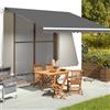 Fengshui Tenda da sole antracite, 4,5 x 3,5 m, tessuto di ricambio in poliestere resistente ai raggi UV, include 1 tessuto principale e 1 mantovana, per ombreggiare terrazze e giardini