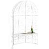 TPFGarden Mezzo gazebo Rosalia con panchina, bianco anticato