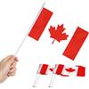 Anley Bandiera Canada Stick, Canadese 5.5x8 Pollici (12 X 20 cm) Mini Bandiera Portatile con Asta Solida Bianca da 12 (30 cm) - Colore vivido e Resistente allo sbiadimento -5.5 x 8 Pollici Bandiere