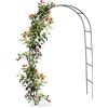 Relaxdays 4x Arco per Rose, Rampicanti, Decorazione da Giardino, Sostegno per Piante Supporto in Metallo, 240 x 140 x 38 cm, Verde