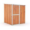 Notek Box in Acciaio Zincato Casetta da Giardino in Lamiera 1.55 x 1.75 m x h2.02 m - 60 KG - 2.71 metri quadri (Finitura Legno)