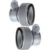 IHLOOTD 2 Pezzi Adattatore Tubo Piscina, Adattatore per Piscina B, Connettori per Tubi per Piscina, Raccordo per Tubo Spiralato Piscina, Accessori per Piscina per Raccordi da 1,5 (B)