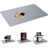 PAWBOSE Tappetino per barbecue da 121 x 76 cm per griglia esterna, tappetino per barbecue ignifugo su entrambi i lati, per patio e terrazza, tappetino impermeabile a prova di olio e protezione per