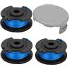 Txdzking 3 bobine di filo per decespugliatore linea 1 copertura per bobina compatibile con Ryobi One+ AC14RL3A RAC124 OLT1832 RLT183215 RLT2925 RLT1825M13, ricambio per Ryobi 18 V 24 V 40 V filo
