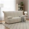 Talamo Italia Letto Alisee, Divano a 2 posti, 100% Made in Italy, Sofà Soggiorno con Apertura a Carrello, in Tessuto imbottito, con Cuscini Inclusi, Cm 125x90h85, Beige