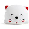 Muitomas Lampada Gatto in Silicone Soft Touch, Lampada da Comodino LED Multicolore Touch, Ricaricabile USB-C Senza Fili, Luce Notturna per Bambini e Camera da Letto