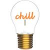 Muitomas Lampada Decorativa a Forma di Lampadina LED, Lampada da Tavolo Design con Scritta Chill, Ricaricabile USB-C Senza Fili, Lampadina Decorativa Moderna