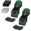 Flintronic 2pz Verde Raschietto, con Lame(10 Acciaio Inox+Plastica）
