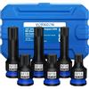 VORXEON 1/2 Pollici Inserti Esagonali a 12 Punte Bussole a Impatto XZN M14 M16 M18 Bussole a Impatto 6Ppezzi Inserto XZN in 42CRMO Set di Bussole Lunghe e Corte in 42CRMO Custodia Chiusura a Chiave