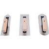 Stylebest Set di Cazzuole per Intonaco in Acciaio Inossidabile da 3 Pezzi con Manico in Legno per la Finitura e la Lisciatura delle Pareti, Ideale per Professionisti e Appassionati del Fai da Te