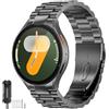 SUNDAREE No Gap Cinturino Compatibile con Samsung Galaxy Watch 7 44MM 40MM/Watch 6 Claissc 47MM/5 Pro 45MM,Uomo Metallo Acciaio Orologio Cinturini Bracciale per Watch FE/6/5/4 46MM 43MM 42MM,Grigio