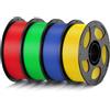 ANYCUBIC Filamento PLA 1,75 mm ad Alta Velocità, Filamento per Stampante 3D ad Alta Velocità, Identificazione Intelligente 4KG Rosso, Verde, Blu, Giallo