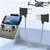 MTAKYI Cavo Intrecciato Nylon Da USB C a USB-C Per Controller, Accessori Per Droni, Nero, DJI Mini 2, Mavic 3, Air 2S, Telecomando Mavic Air 2 Cavo Di Prolunga Phablet OTG RC (Connettore Tipo C/15 cm)