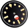 Generico 50 parti del quadrante dell'orologio da 29 mm for NH35 PT5000 della cassa luminosa verde set di lancette sterili for orologio subacqueo(A dial,For miyota 8215 821a)