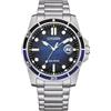 CITIZEN Orologio analogico al quarzo da uomo con cinturino in acciaio inox AW1810-85L, Blu, Bracciale