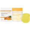 Boxiatil 80PCS Turmeric Kojic Acid Cleansing Pads, Acido kojico e curcuma Pad, Riduce l'acne, uniforma il Tono della Pelle, Idratare, Cura della Pelle per una Pulizia Profonda